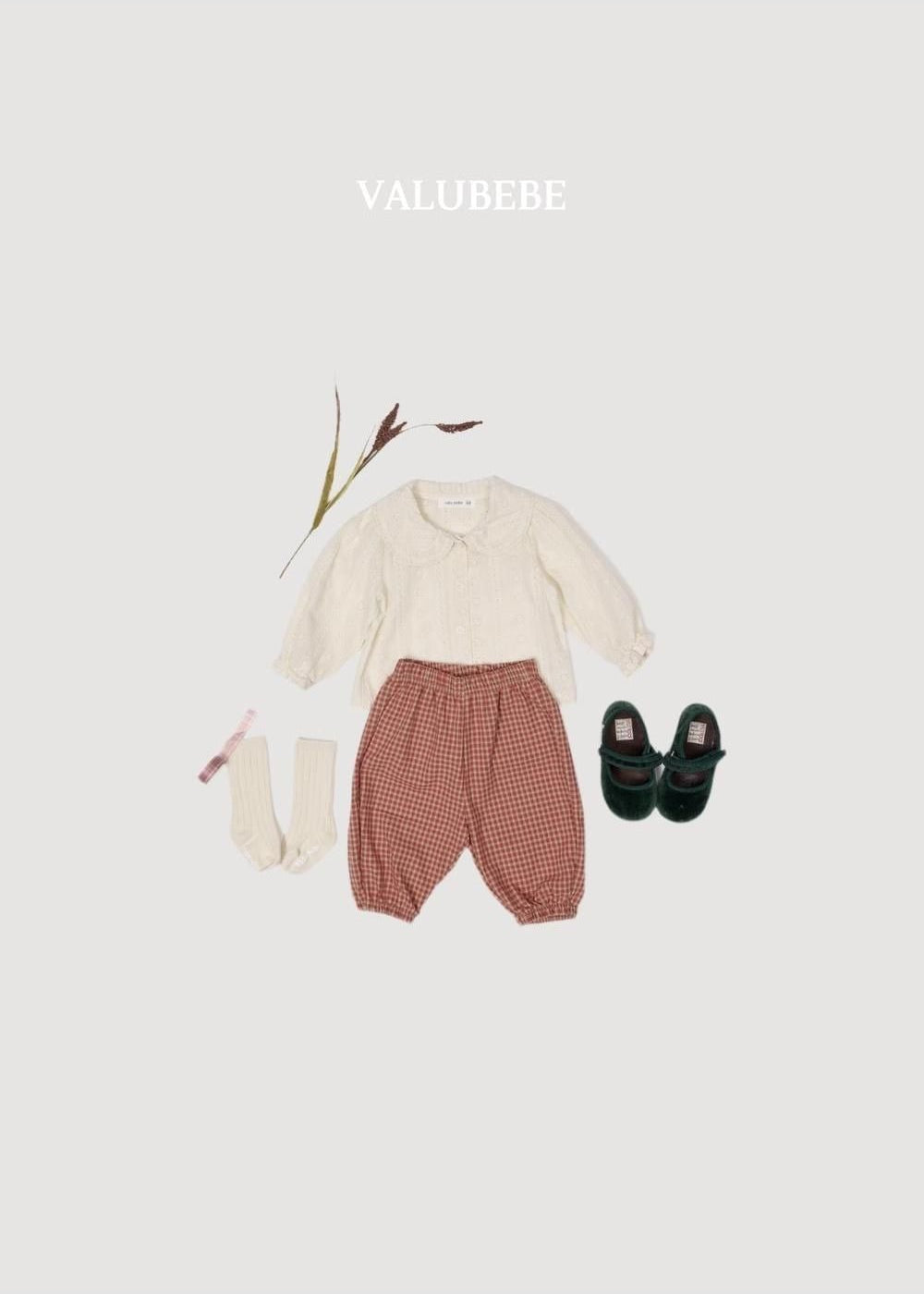 Autumn Embossed Pants Check [Valubebe]（2026AW） 9