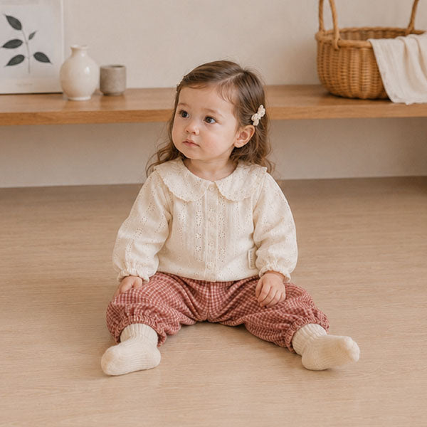 Autumn Embossed Pants Check [Valubebe]（2026AW） 2