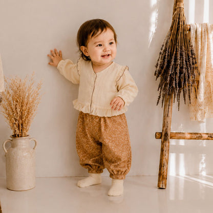 Autumn Embossed Pants Flower [Valubebe]（2026AW） 2
