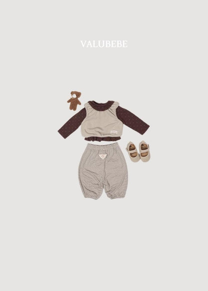 Autumn Embossed Pants Stripe [Valubebe]（2026AW） 8