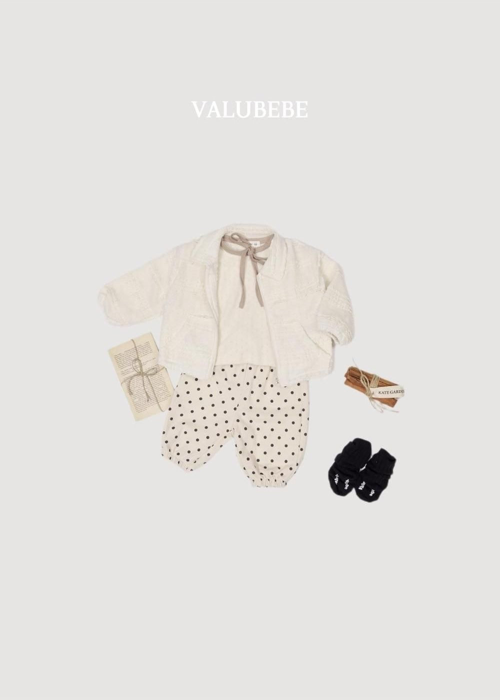 Autumn Embossed Pants Bear Dot [Valubebe]（2026AW） 10