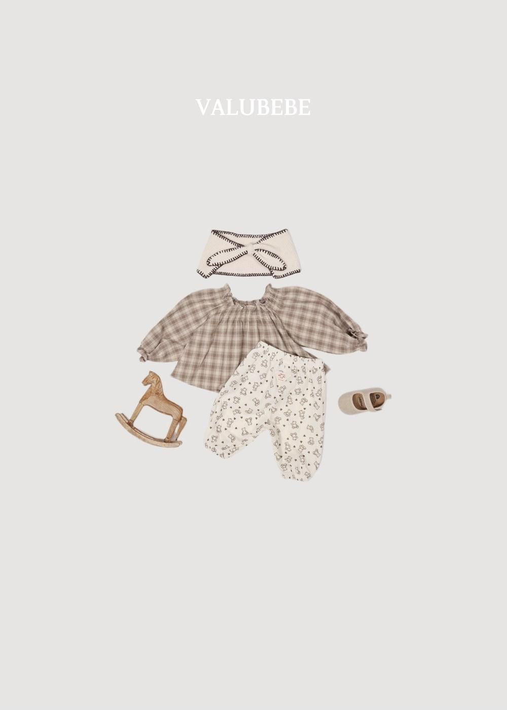 Autumn Embossed Pants Bear Dot [Valubebe]（2026AW） 11