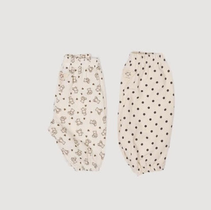 Autumn Embossed Pants Bear Dot [Valubebe]（2026AW） 1