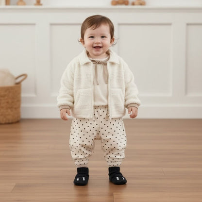 Autumn Embossed Pants Bear Dot [Valubebe]（2026AW） 2