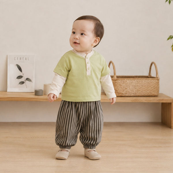 Autumn Embossed Pants Stripe 2 [Valubebe]（2026AW） 2