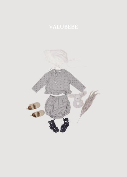 Shushu Dot Frill Tee [Valubebe]（2026AW） 3