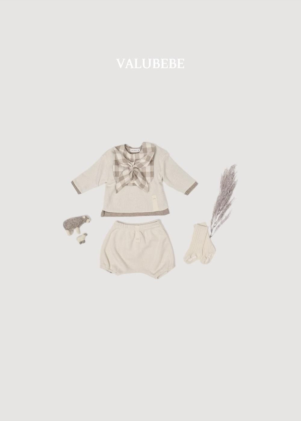 Check Scarf Bib [Valubebe]（2026AW） 12