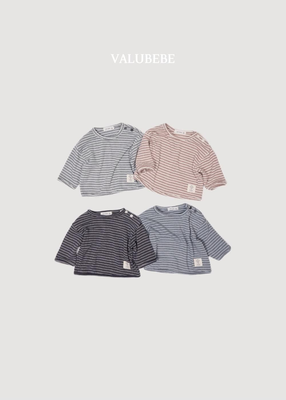 Stripe Button Tee [Valubebe]（2026AW） 3