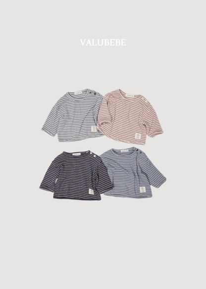 Stripe Button Tee [Valubebe]（2026AW） 3