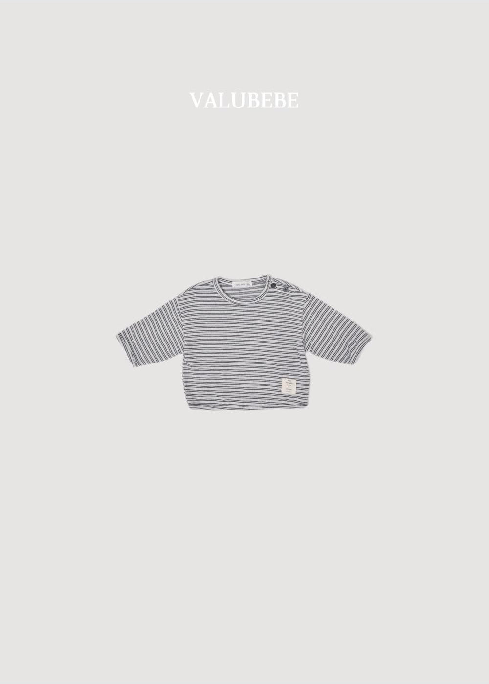 Stripe Button Tee [Valubebe]（2026AW） 4