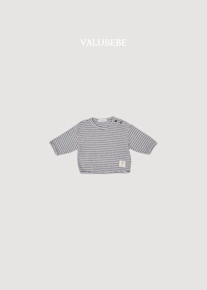 Stripe Button Tee [Valubebe]（2026AW） 4