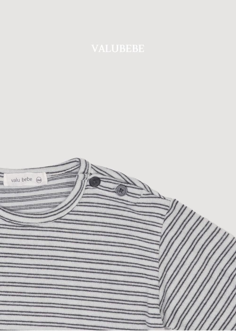 Stripe Button Tee [Valubebe]（2026AW） 6