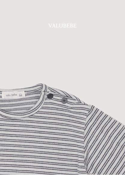 Stripe Button Tee [Valubebe]（2026AW） 6