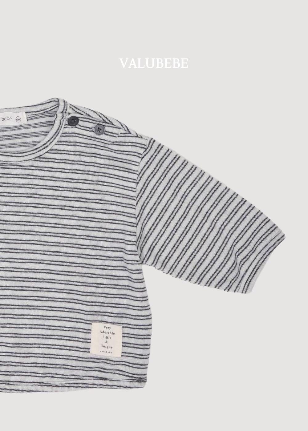 Stripe Button Tee [Valubebe]（2026AW） 7