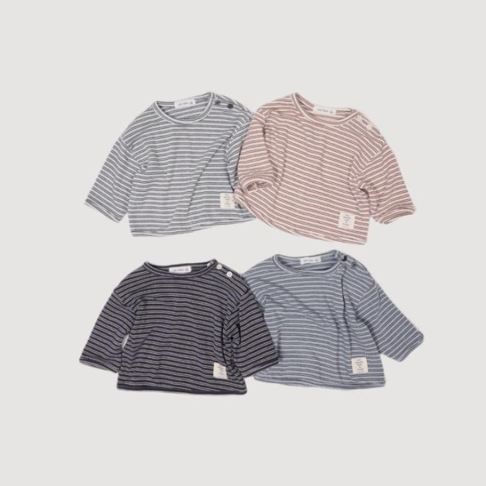 Stripe Button Tee [Valubebe]（2026AW） 1
