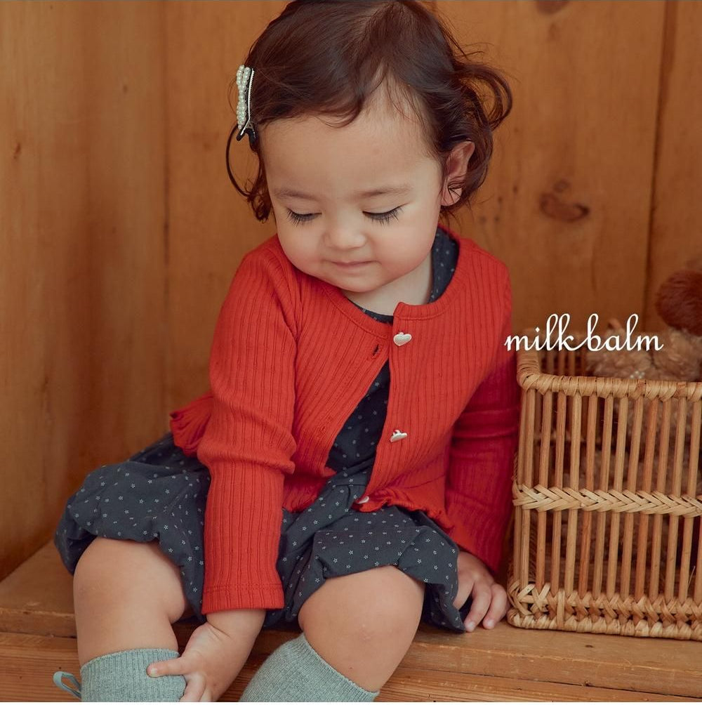 Heart Ribbed Cardigan Set [milk balm]（2026AW） 5