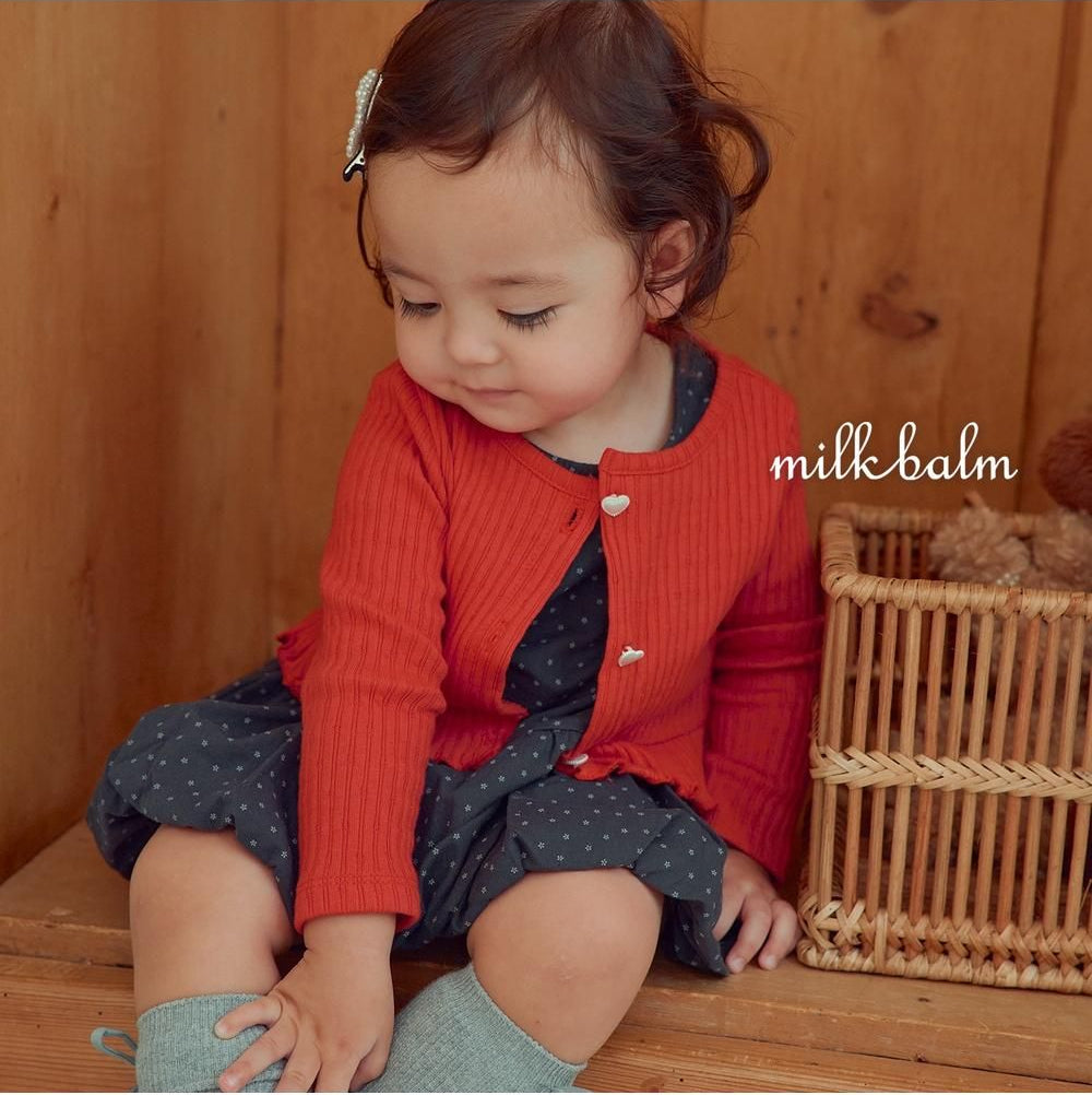 Heart Ribbed Cardigan Set [milk balm]（2026AW） 6