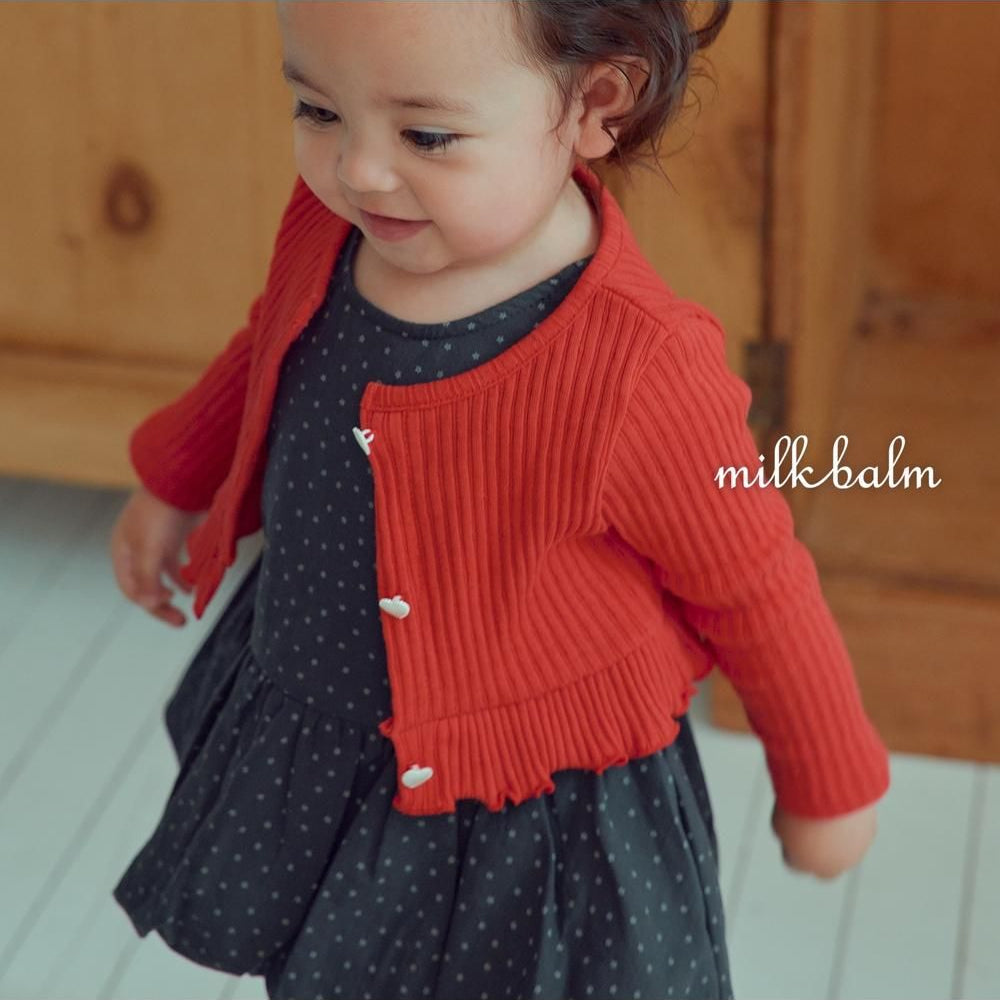 Heart Ribbed Cardigan Set [milk balm]（2026AW） 8