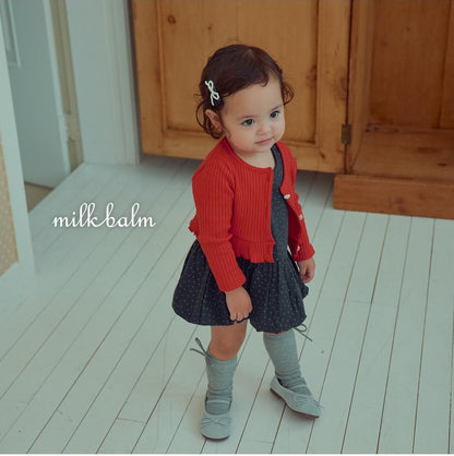Heart Ribbed Cardigan Set [milk balm]（2026AW） 9