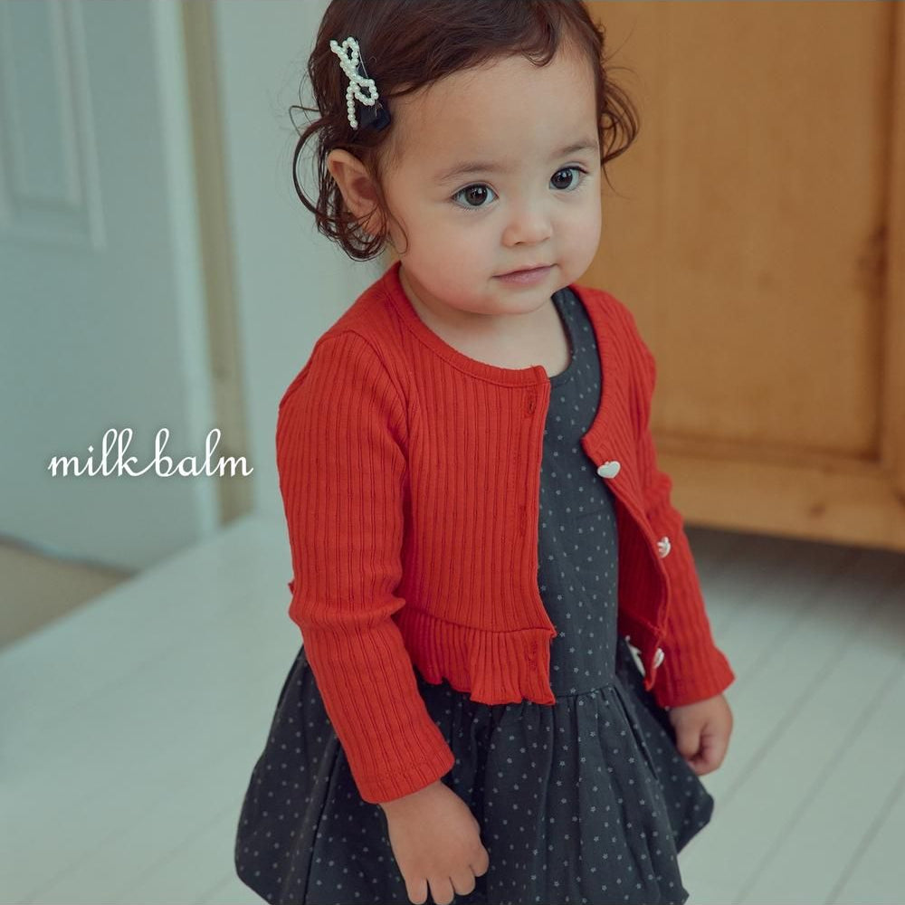 Heart Ribbed Cardigan Set [milk balm]（2026AW） 10