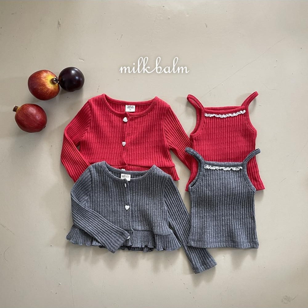 Heart Ribbed Cardigan Set [milk balm]（2026AW） 24