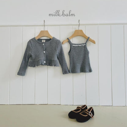 Heart Ribbed Cardigan Set [milk balm]（2026AW） 25