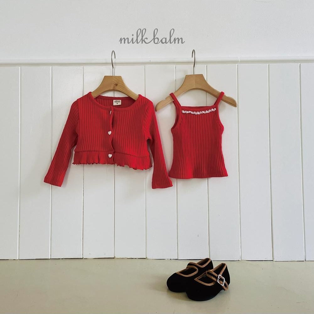 Heart Ribbed Cardigan Set [milk balm]（2026AW） 26