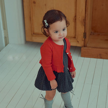 Heart Ribbed Cardigan Set [milk balm]（2026AW） 1