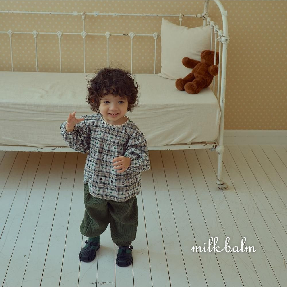 Check Bear Blouse [milk balm]（2026AW） 7
