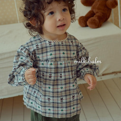 Check Bear Blouse [milk balm]（2026AW） 11
