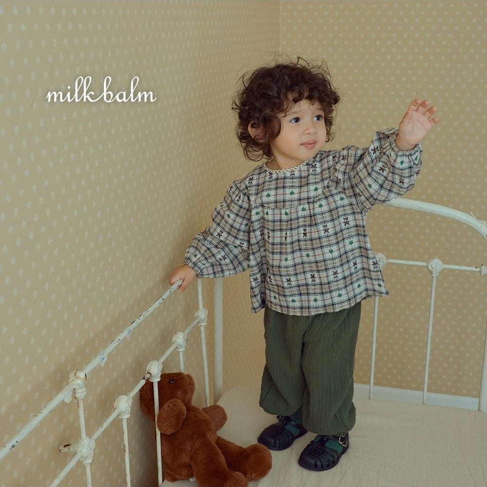 Check Bear Blouse [milk balm]（2026AW） 13