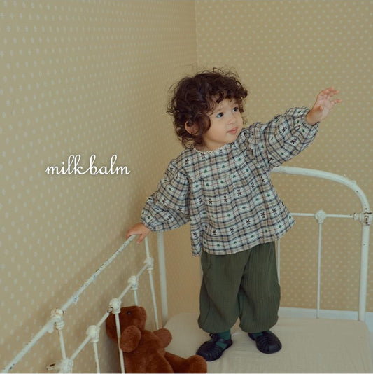 Check Bear Blouse [milk balm]（2026AW） 14