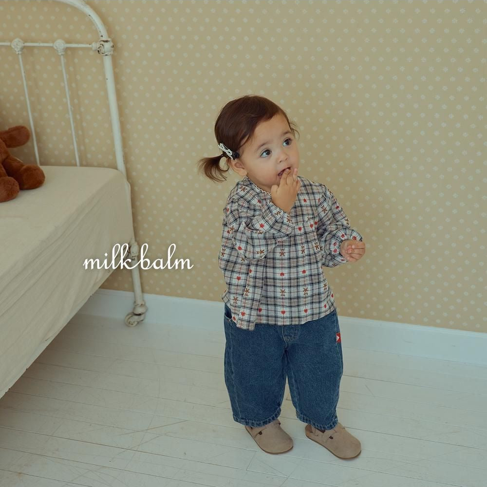 Check Bear Blouse [milk balm]（2026AW） 15