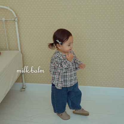 Check Bear Blouse [milk balm]（2026AW） 16