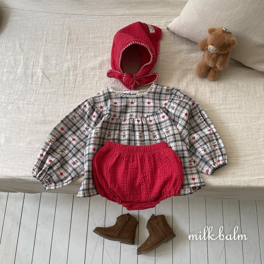 Check Bear Blouse [milk balm]（2026AW） 23