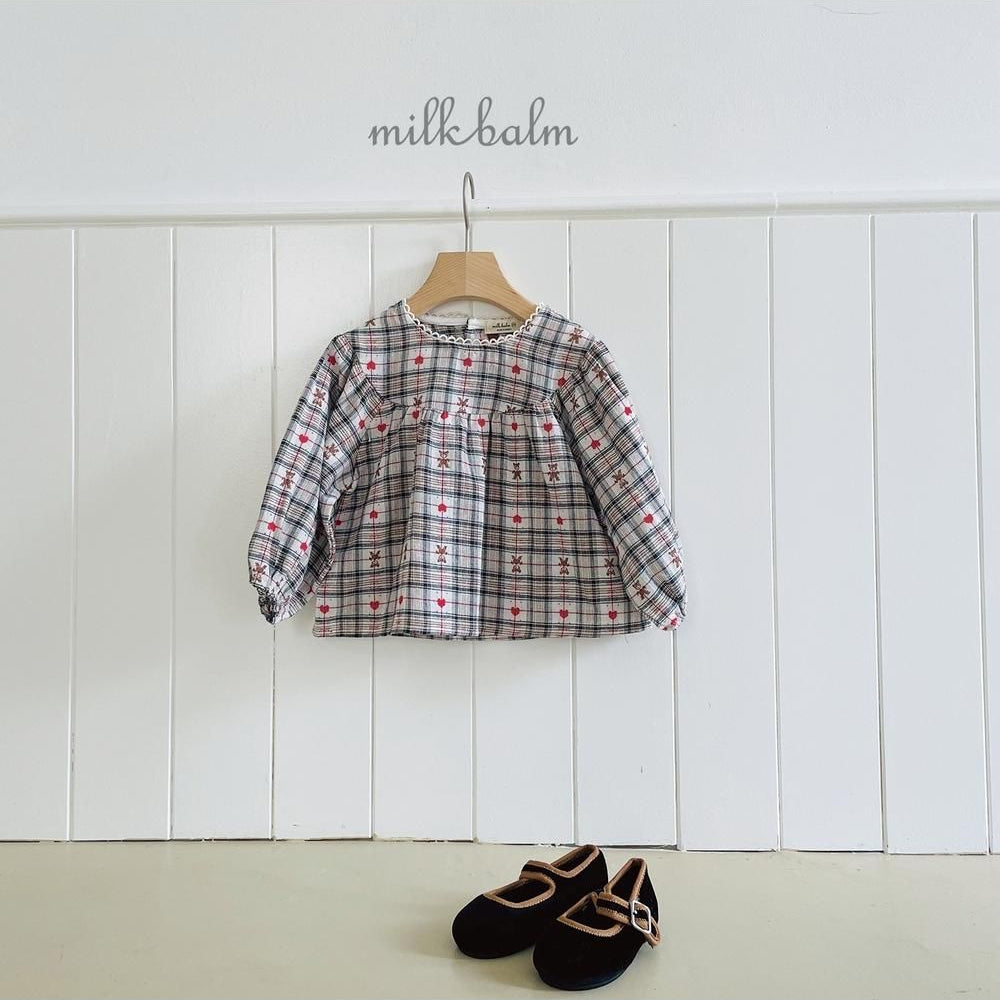 Check Bear Blouse [milk balm]（2026AW） 28