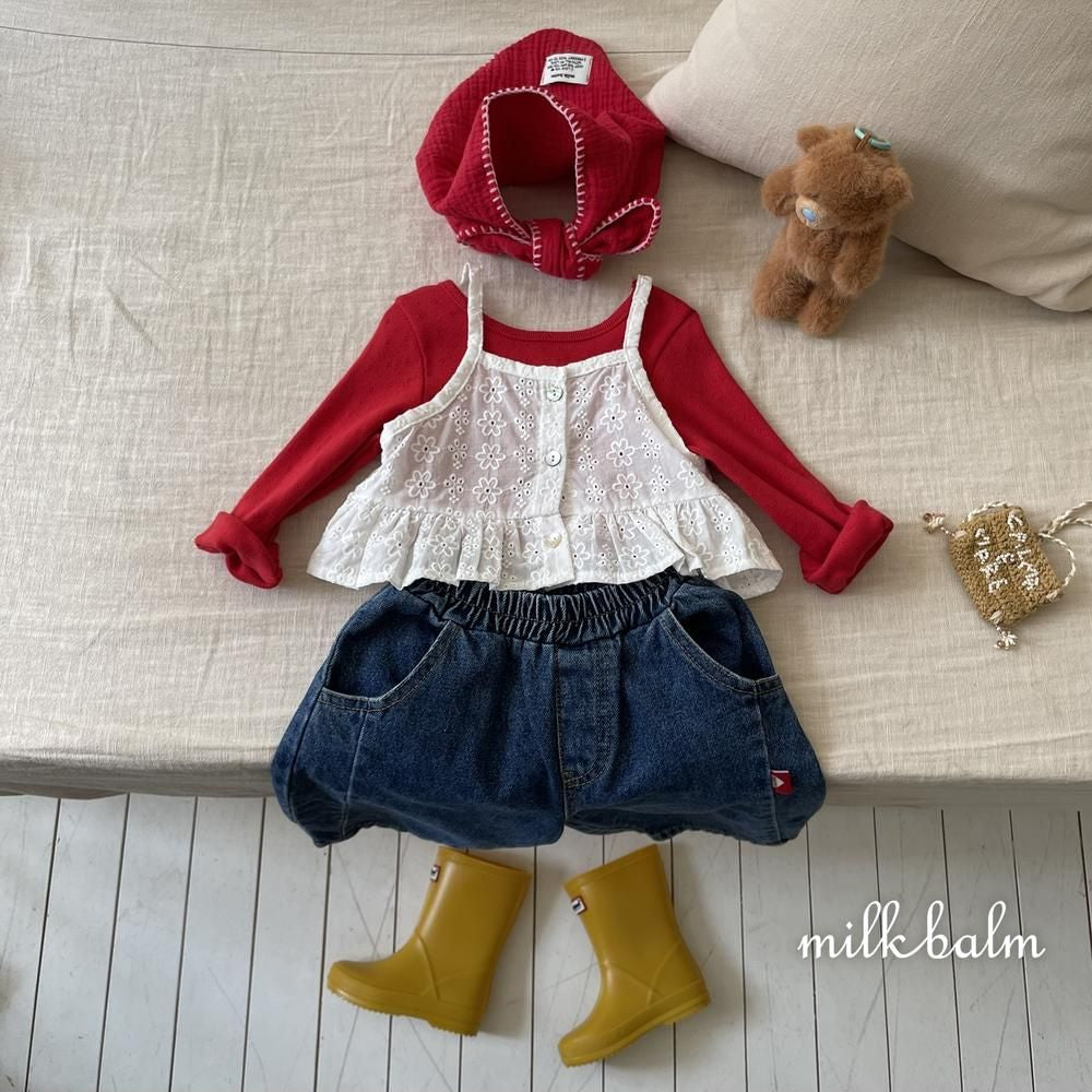 X Eyelet Tee [milk balm]（2026AW） 2