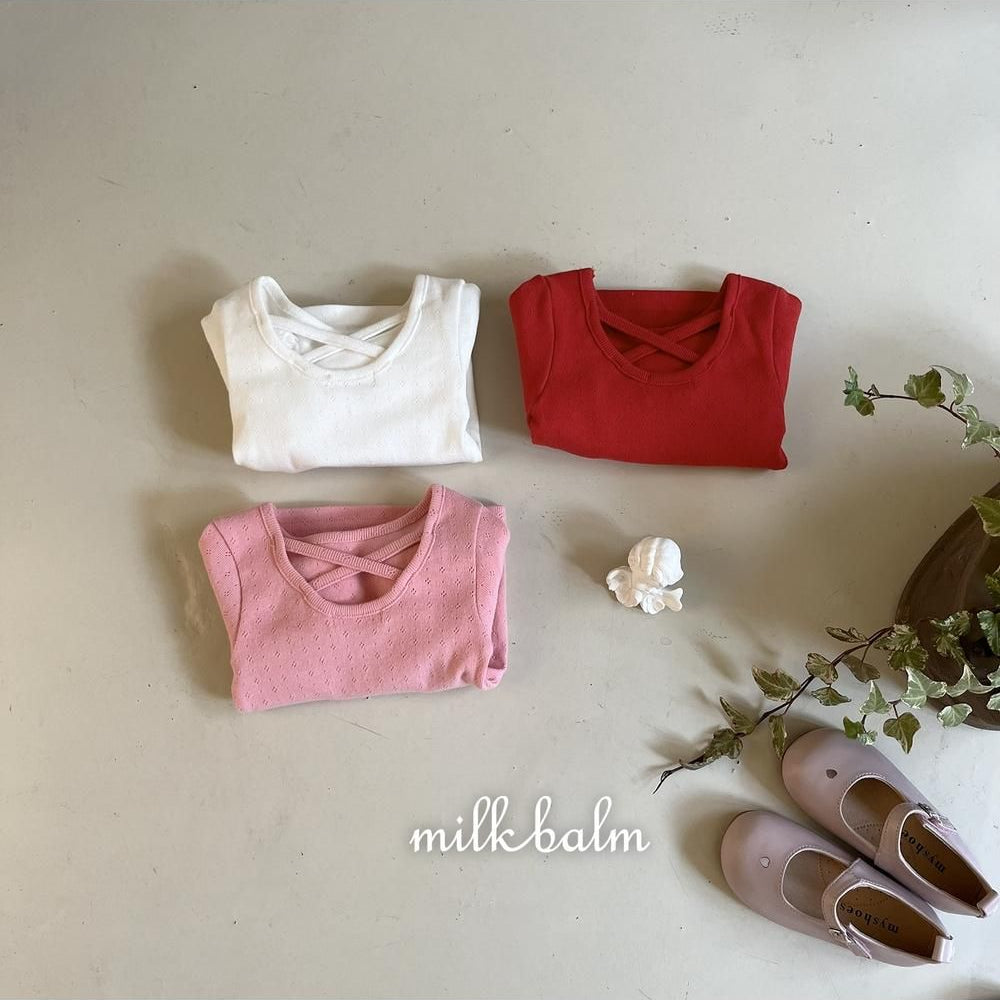 X Eyelet Tee [milk balm]（2026AW） 12