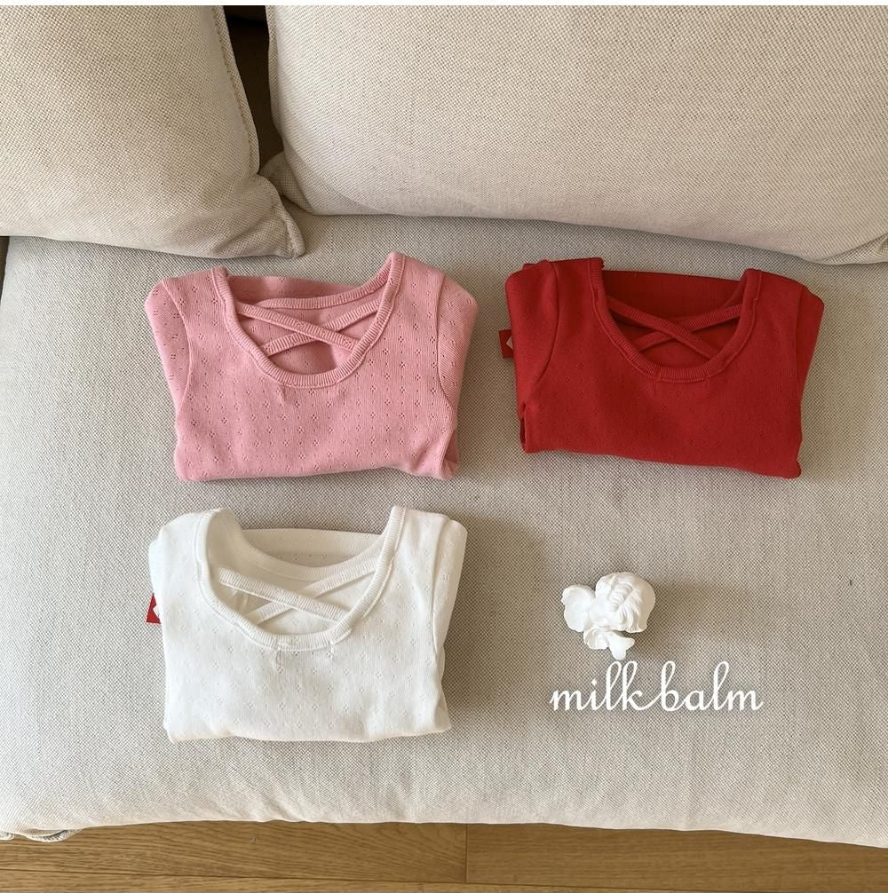X Eyelet Tee [milk balm]（2026AW） 13