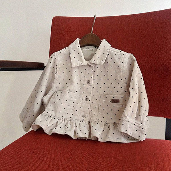 Frill Oversized Shirt - Cream Beige [raker]（2026AW） 1