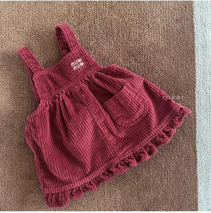Mimi Jumper Skirt - Red Corduroy [raker]（2026AW） 3