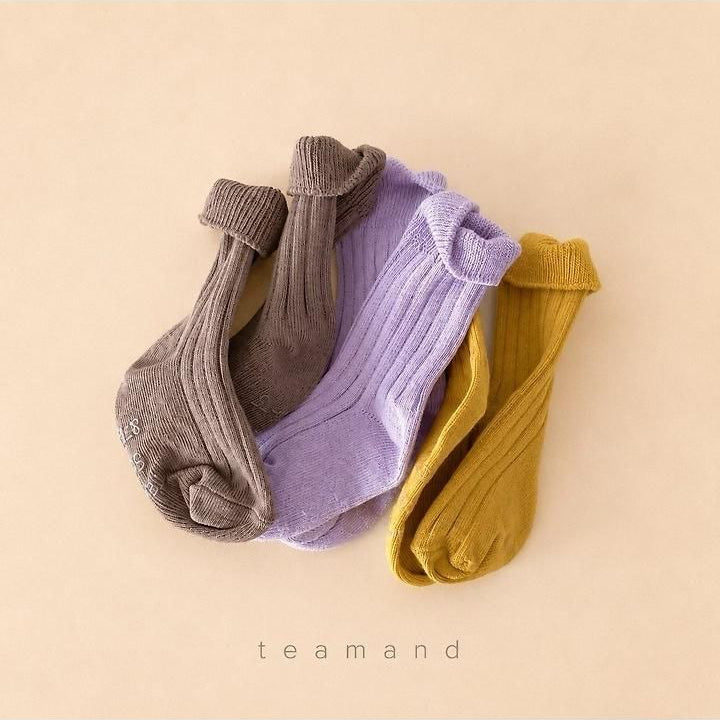 Ribbed Socks Mocha Set [teamand]（2026AW） 5