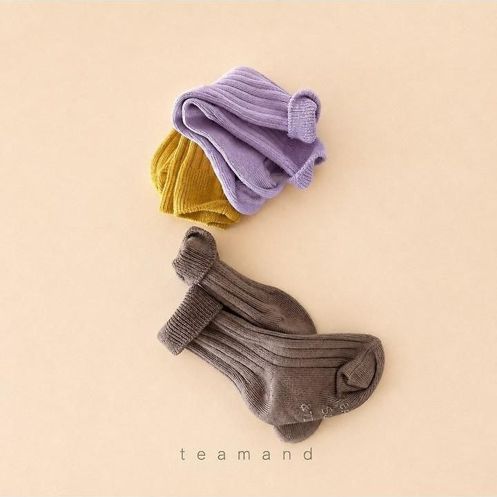 Ribbed Socks Mocha Set [teamand]（2026AW） 7