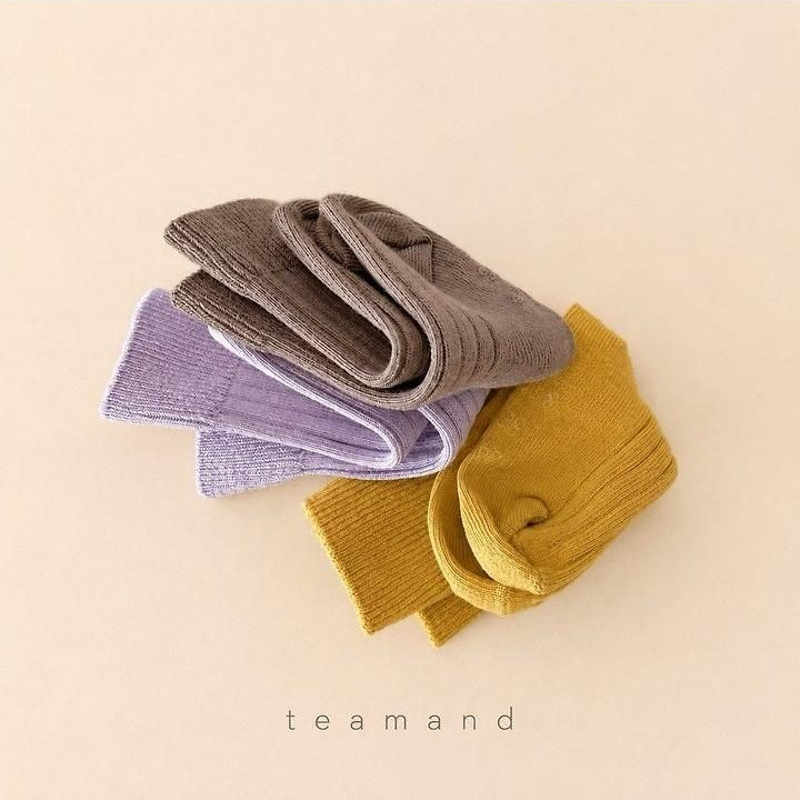 Ribbed Socks Mocha Set [teamand]（2026AW） 9