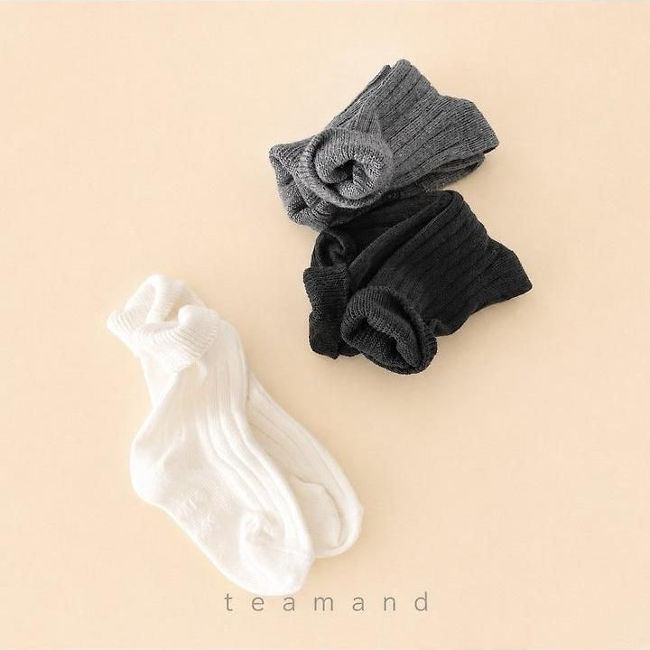 Ribbed Socks Plain Set [teamand]（2026AW） 4