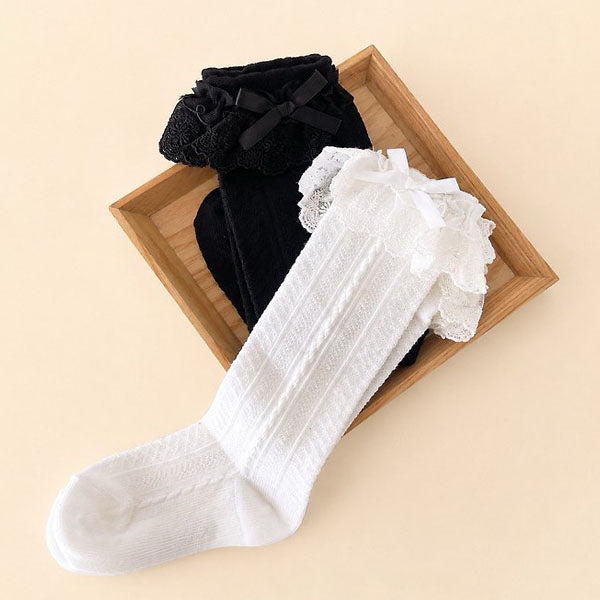 Double-Layer Lace Knee Socks [teamand]（2026AW） 1