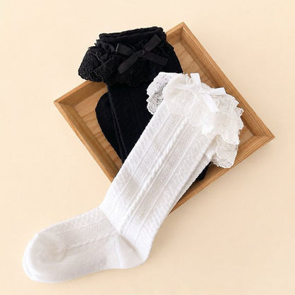Double-Layer Lace Knee Socks [teamand]（2026AW） 1