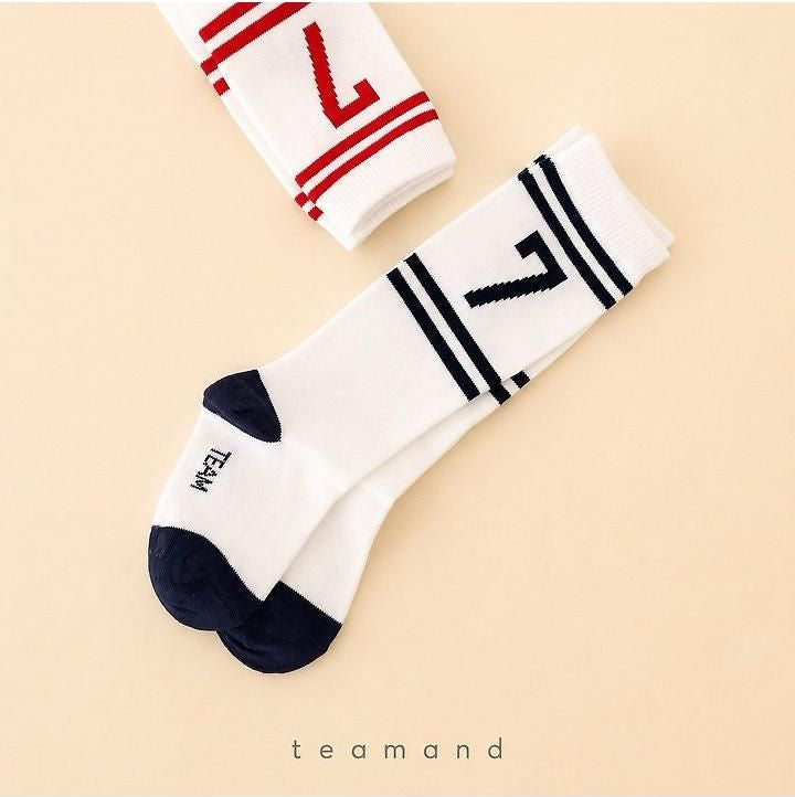 Number Knee Socks Set (Ivory Set) [teamand]（2026AW） 3