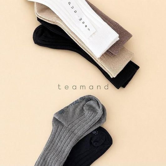Plain Ribbed Knee Socks [teamand]（2026AW） 2