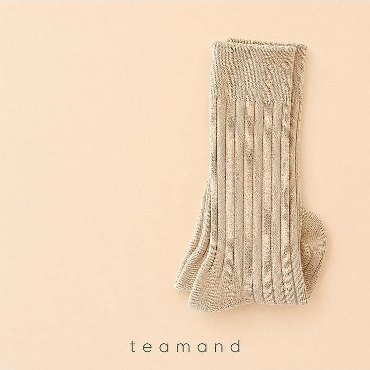 Plain Ribbed Knee Socks [teamand]（2026AW） 6